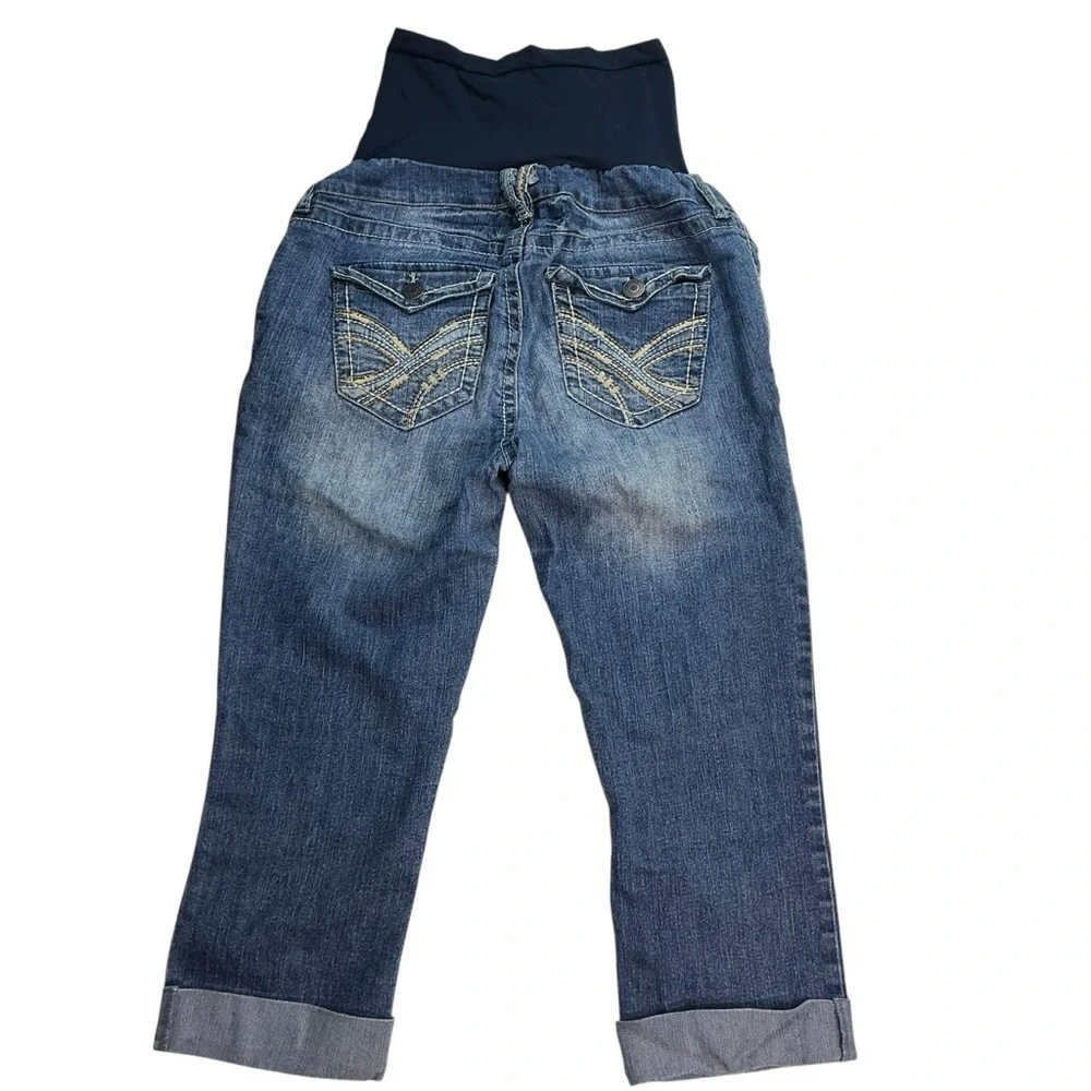Wallflower Denim‎ Blue Cropped Capri Maternity Jeans Size Medium